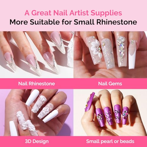 Image of MelodySusie 2Pcs Nail Rhinestone Glue for Nails Super Strong Gel for Nail Charms Gems 3D Nail Gel UV Nail Glue for Nail Art Design Nail Chrome Powder
