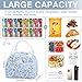 TESAFNG Lunch Bag - Insulated Lunch Box for Women, Reusable Large Capacity Cooler Bag for Adult, Small Leakproof Cute Corduroy Lunch Tote for Work Office Travel Picnic (Corduroy Blue-Flower)
