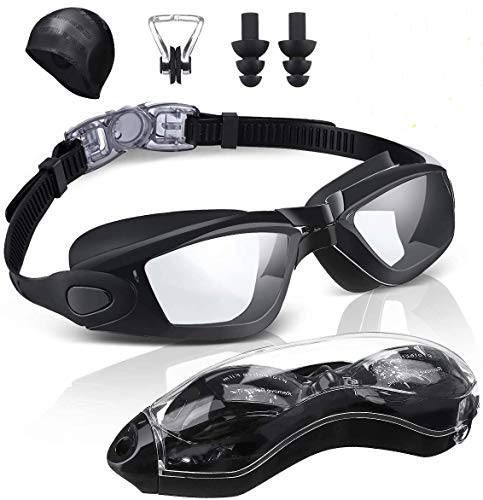 SGODDE Gafas de Natación Antivaho  Protección UV para Nadar Sin Fugas