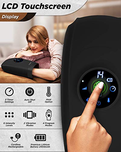 Lunix Lx7 Touchscreen Electric Hand Massager With Compression, Pressure Point Therapy For Arthritis, Pain Relief, Carpal Tunnel And Finger Numbness, Shiatsu Massage Machine With Heat, With Hand Warmer #TOP7