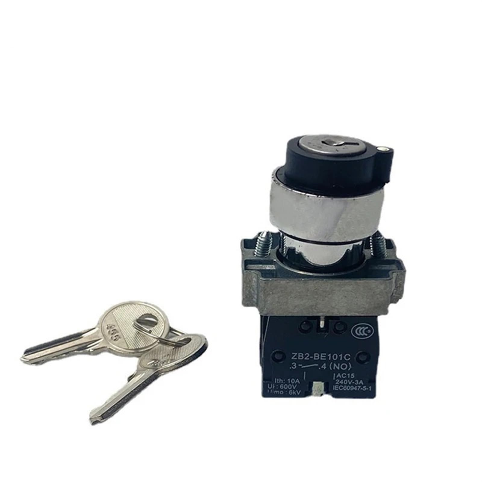 Interrupteur à Bouton Rotatif en métal XB2-BG33 BG23 BG35, sélecteur autobloquant à 3 Positions 2NO 1NO 1NC 10A 22 mm(3 Position 1no1nc,1pc)