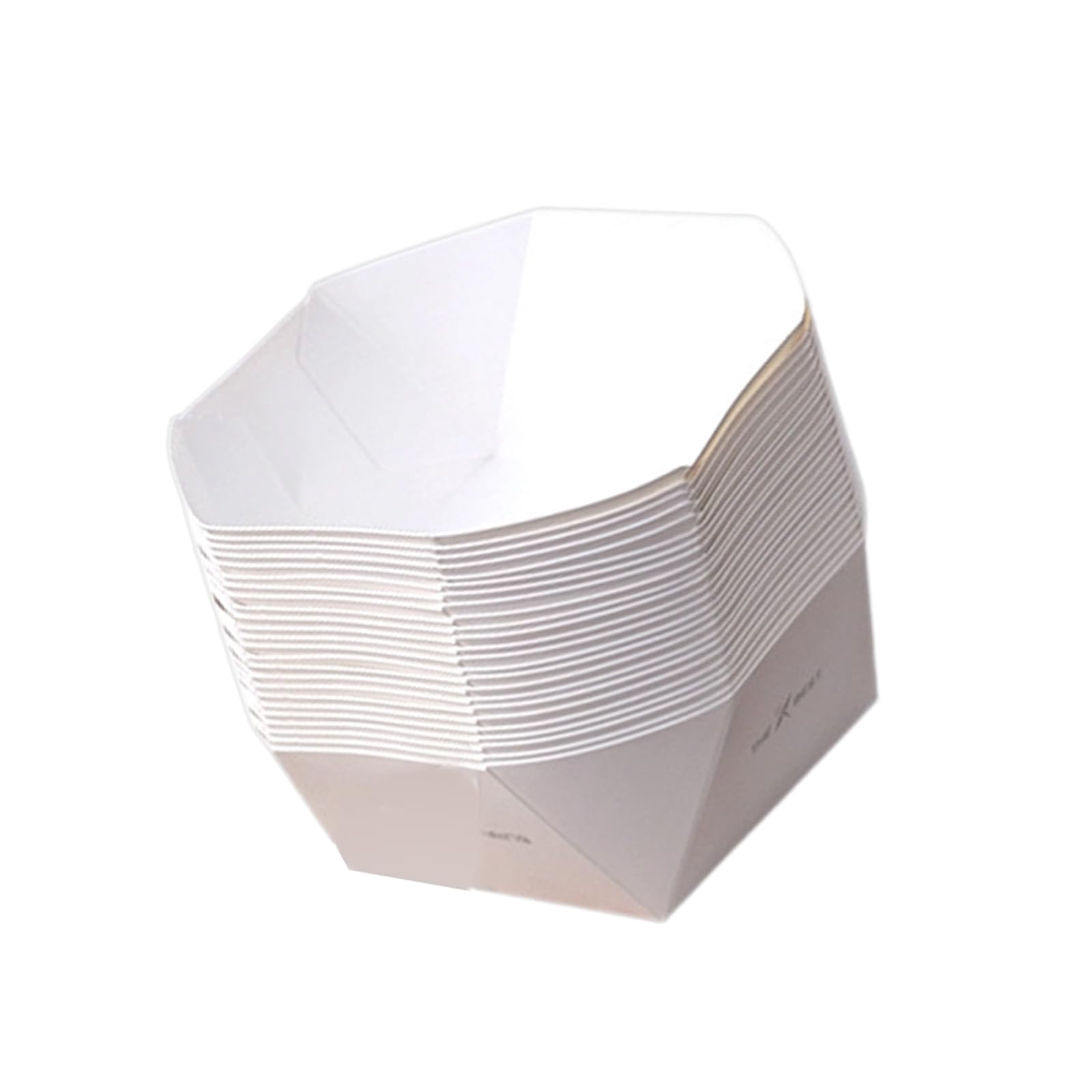 MALSSE Creative Octagonal Serving Plate for Dessert Finger Food Canapes Sturdy Recyclable Paper Bread Container Cake Display Holders