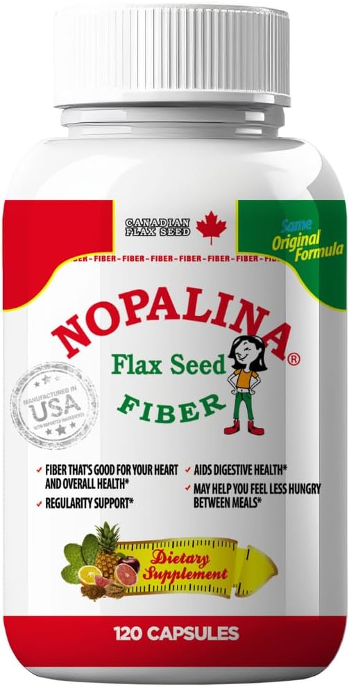 Nopalina Flax Seed Plus Formula Capsules, 120 Count (omega 3-6-9, flax seed)