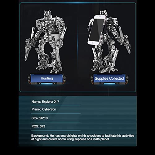 Kit meccanico per l'assemblaggio Mecha Explorer in metallo 3D (673 pezzi)