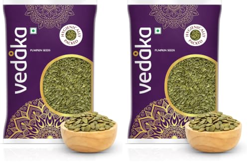 Image of Amazon Brand - Vedaka Premium Raw Pumpkin Seeds | 1 Kg | Rich Source Of Fibre (Pack of 2)