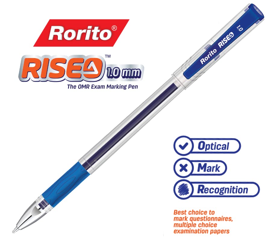 Image of Rorito Riseo 1.0 Mm Omr Answer Sheets Exam Marking Pen Black 20 Pcs