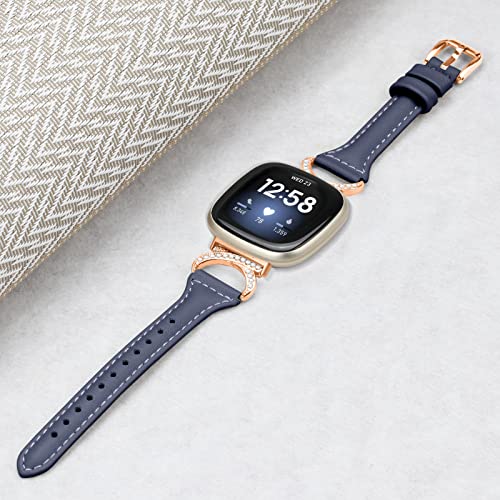 Gimuk Leather Strap Compatible with Fitbit Versa 4/Sense 2 - Image 3