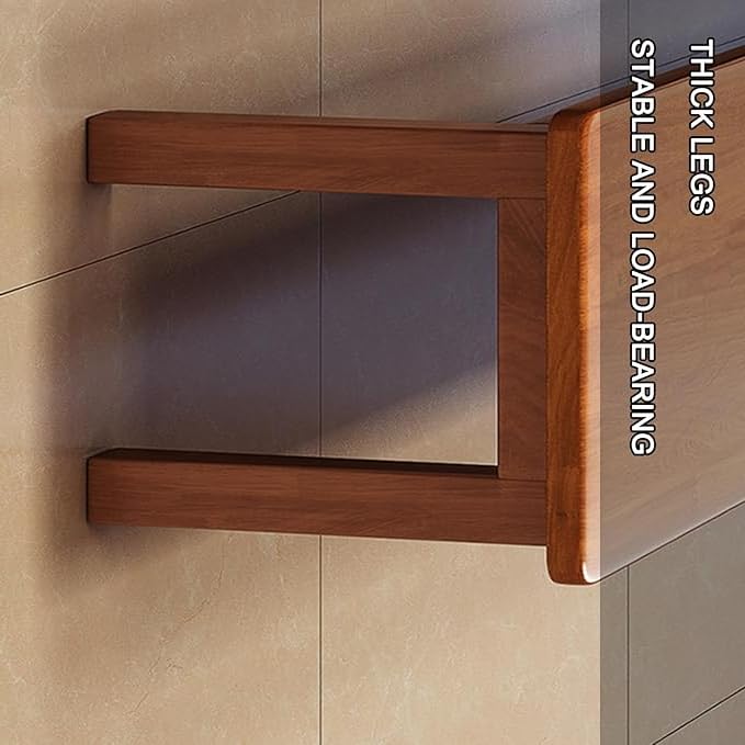 Image of Wooden Bench Seating for Hallway, Living Room, Porch, or Garden | Modern Minimalist Design | Wood Color | 80 x 30 x 45 CM