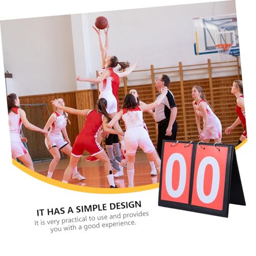 Marcador manual de baloncesto POPETPOP doble cara rojo miniatura 3
