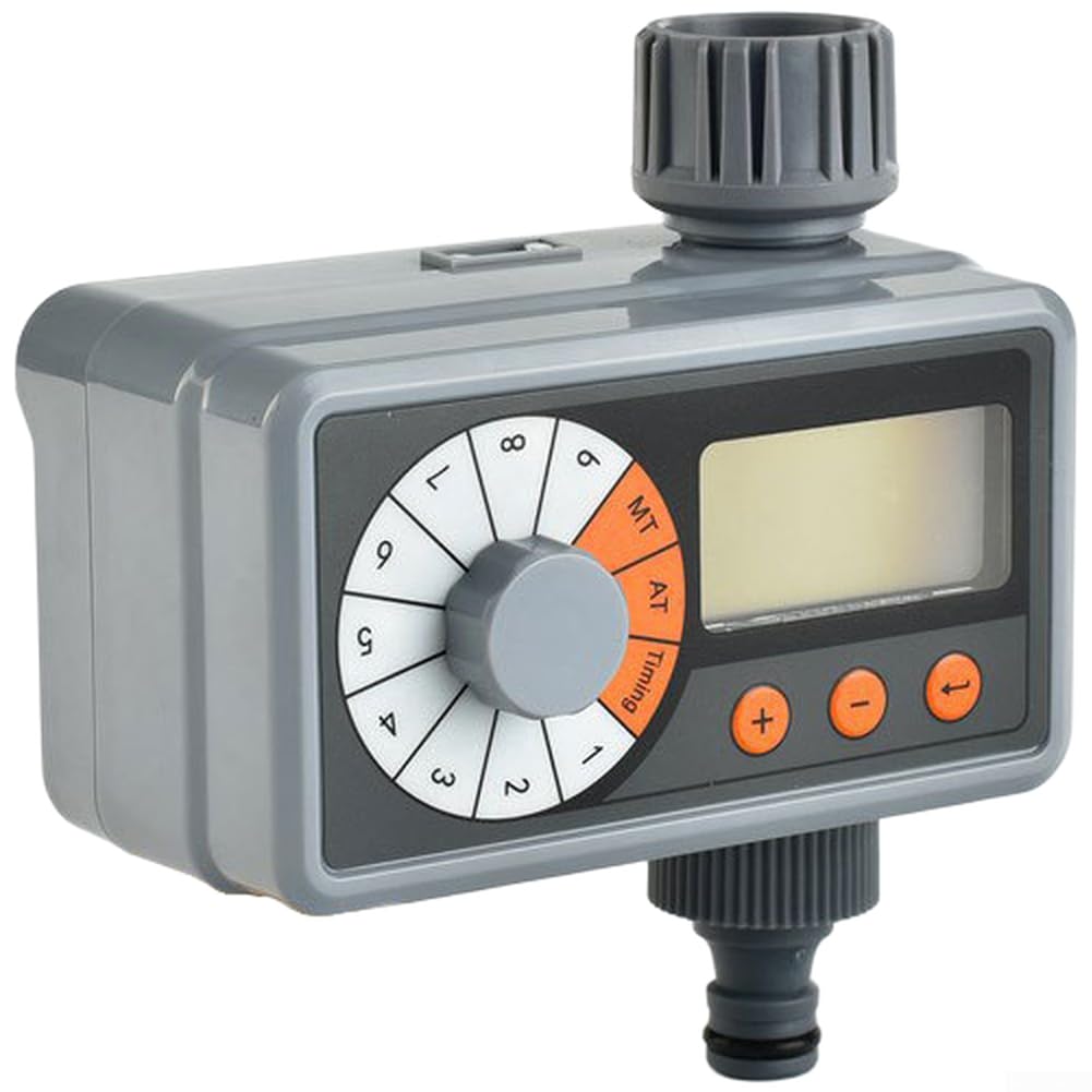 Timer di irrigazione da giardino a 9 programmi con capacità del sensore di pioggia e alimentazione a batteria da 9 V per funzionamento continuo all'aperto