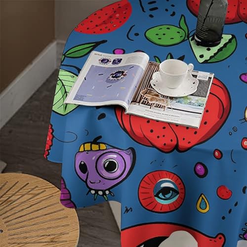 Nappe de table ronde lavable pour protéger des taches - 8