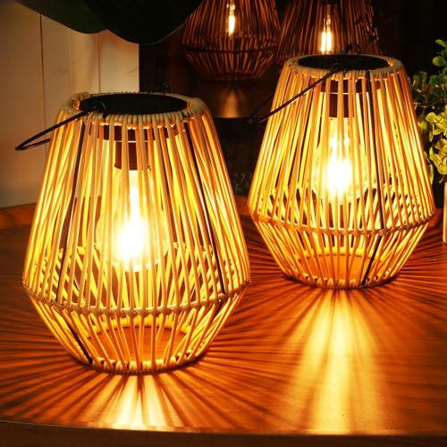 Homemory Solar Lanterns Outdoor Waterproof Hanging...