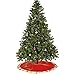 Herefun Gonne Albero di Natale Rosso Oro 90cm, Gonne Base Tappetino Gonna Albero in Peluche, Tappeto Albero di Natale per Christmas Decorazione Capodanno casa Forniture (Renna-90cm)