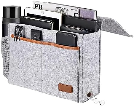 Bedside Caddy,Felt Bedside Storage Organizer, Hanging Storage for...