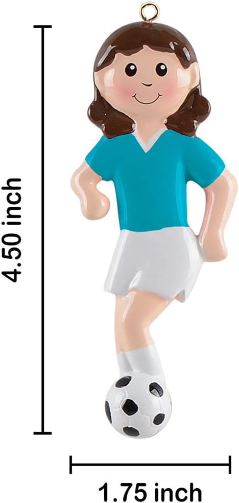 Personalized Soccer Girl Christmas Ornament - Cool Gifts for Women Players - Sports Ball Decoration - Image 5