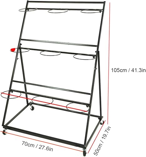 Miniatura 10 de Soporte decorativo de flores con cubos para flores cortadas, soporte de plantas rodante resistente en ruedas, estante de escalera para carrito de