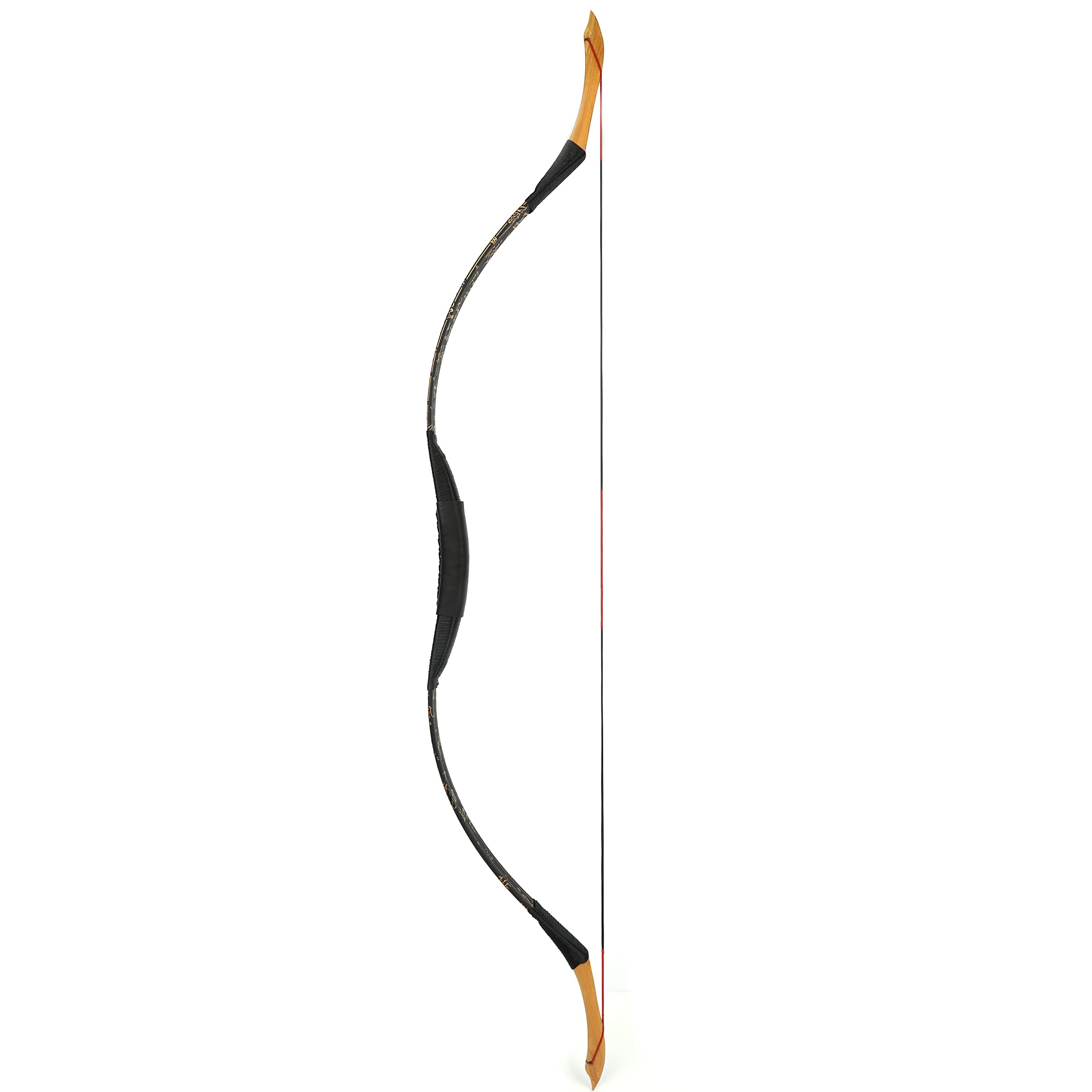 wolfman Arco Tradizionale Arco Ricurvo Long Arco Sportivo Tiro con L'Arco Arco da DIY Arco di Legno Asiatico Arco Mongolo per Adulti Adolescente Principiante Mano Sinistra Destra