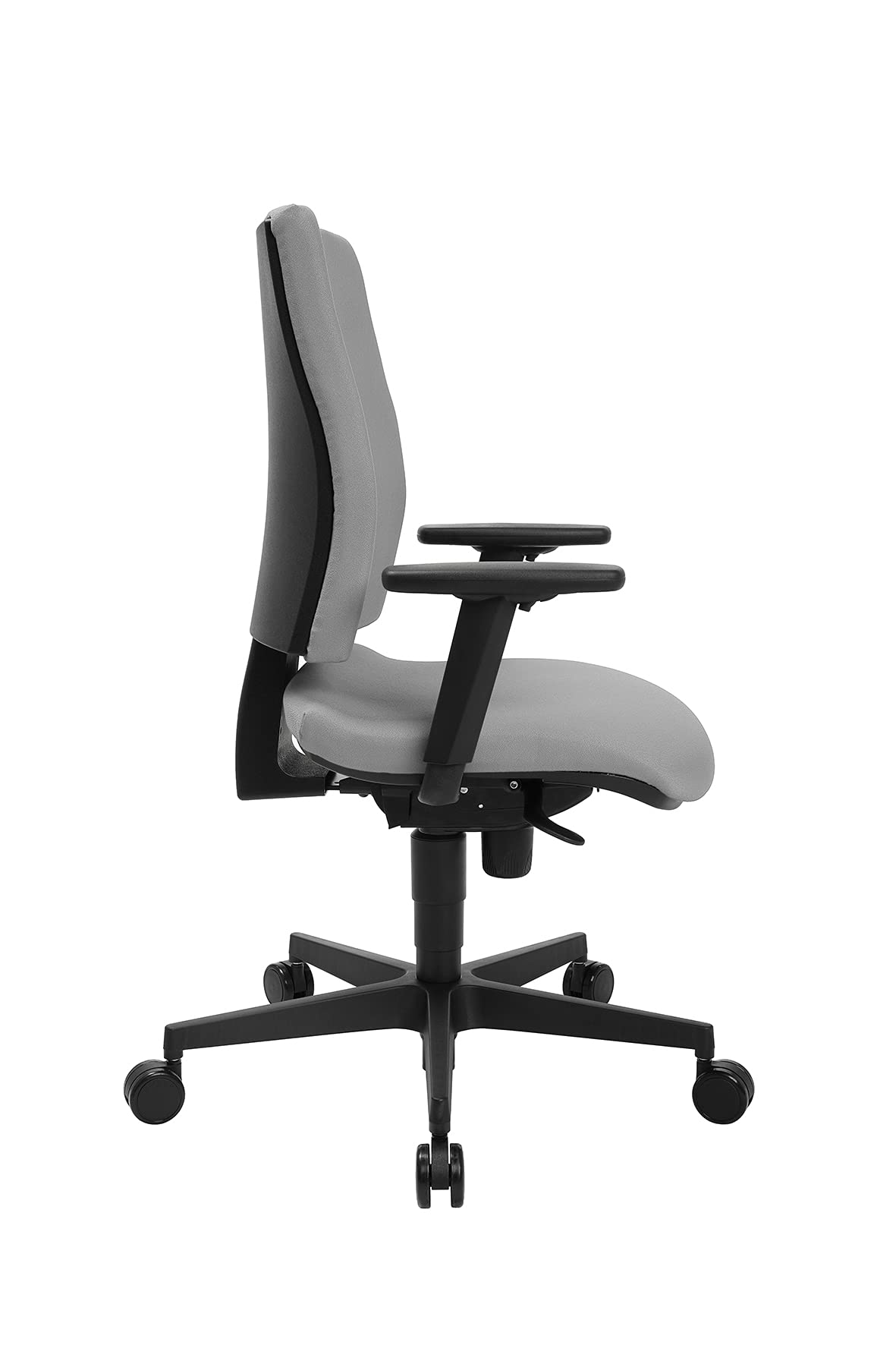 Topstar Air Syncro Bürostuhl – Netzrückenlehne, Höhenverstellbare Armlehnen, Schwarz/rot, Fürs Büro
