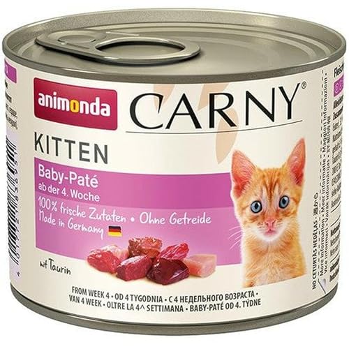 animonda Vom Feinsten Carny Kitten Katzenfutter, Nassfutter Katzen bis 1 Jahr, Baby-Paté , 6 x 200 g