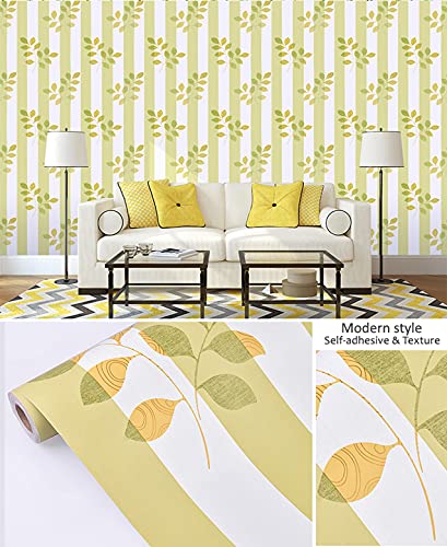Image of Oren Empower Self Adhesive Stripe Floral Wallpaper /Waterproof PVC Vinyl Wallpaper for Bedroom, Living Room, Dining Hall, Master Room - 45 X 330 cm