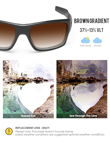 Image of BLAZERBUCK Anti-salt Polarized Replacement Lenses for Oakley Turbine OO9263 Sunglass