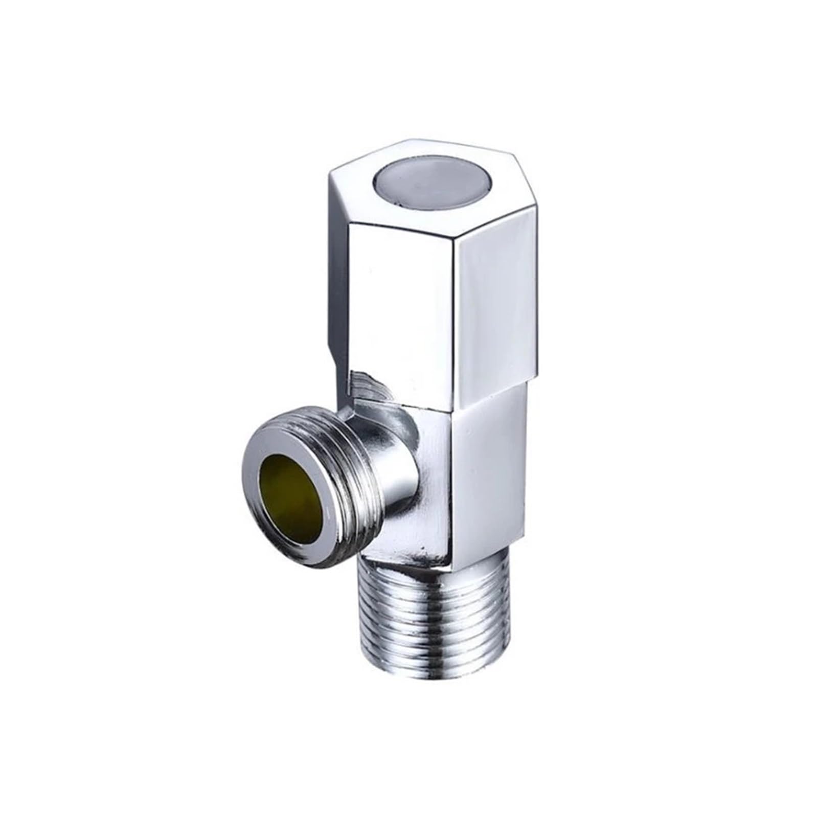 Vanne d'angle DN15 G1/2 en laiton chromé pour l'arrivée d'eau domestique