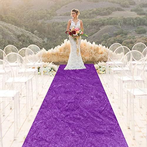 FUHSY White Aisle Runner Rug 5x20 Feet Velvet Aisle Runners for Wedding Ceremony Party Runner for Aisle Indoor Outdoor Wedding Shower Walkway Carpet Wedding Rug Runner for Graduation Prom Decor