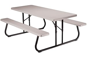 22119 Folding Picnic Table, 6 Feet Lightweight Lifetime Personal Table