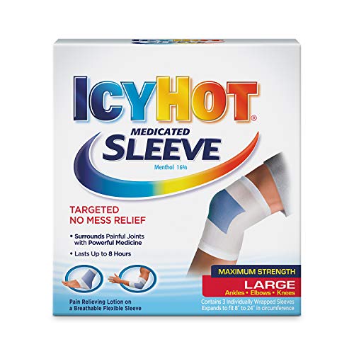 Icy Hot Medicated Sleeve for Pain Relief, Maximum Strength with Menthol, 3-Count (Pack of 3)