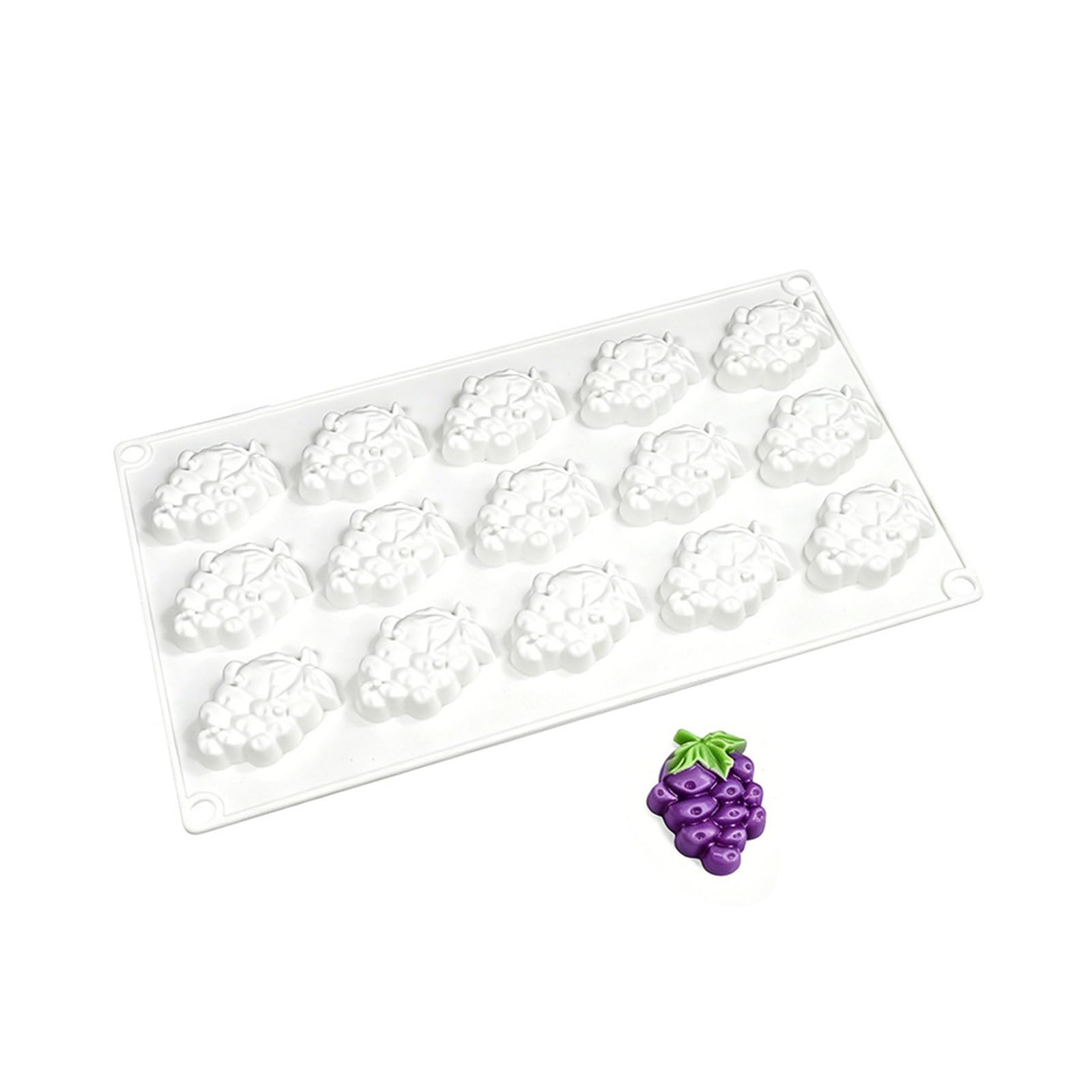 SXRQ Efficient 15 Hole Grape Bunch Silicone Candy Molds Ideal for Making Chocolates Ice Block and Jellies Dessert Freezing Dessert Molds