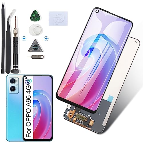 RongZy para OPPO A96 4G CPH2333 Reemplazo de Pantalla Táctil LCD + Compatible con OPPO A96 4G el Kit de Herramientas de la Pantalla de Montaje del Teléfono