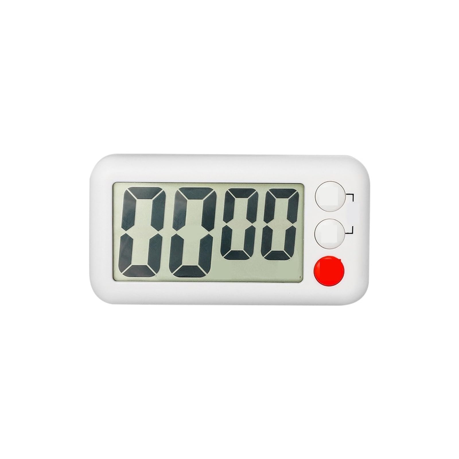 Kitchen Mini Electronic Timer Reminder For Massage Bath Center Countdown Function Stand And Magnet Digital Study Reliable Efficient(White)