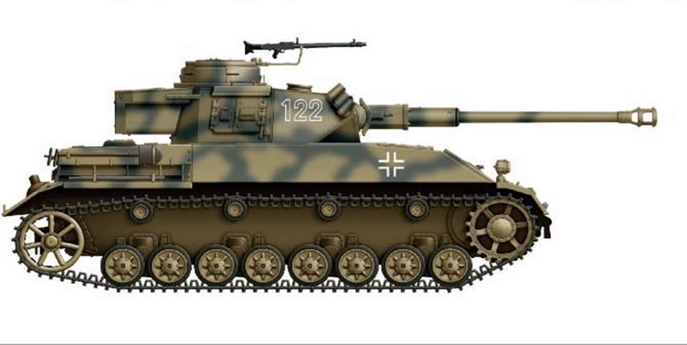 Amusing Hobby AH35A037 Panzer IV Ausf.H Krupp Entwurf W1466 Plastikmodellbausatz 1:35 Deutscher Panzer WWII mit Einzelgliederketten und PE Teilen