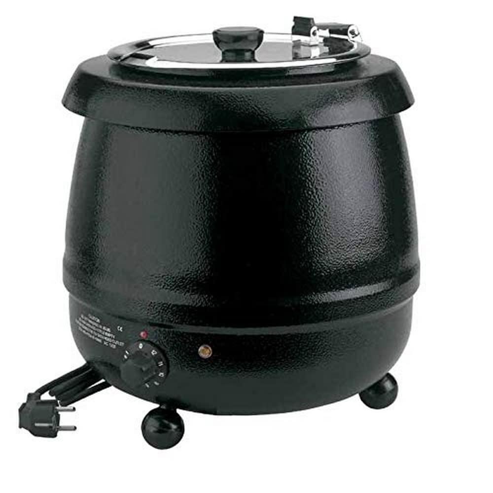 LACOR 69037 - Olla Calentador Sopa eléctrico, Hierro esmaltado, 475 W | En hierro robusto, para cocidos y grandes cantidades; ideal para cocina profesional y uso diario en casa, versátil y duradero