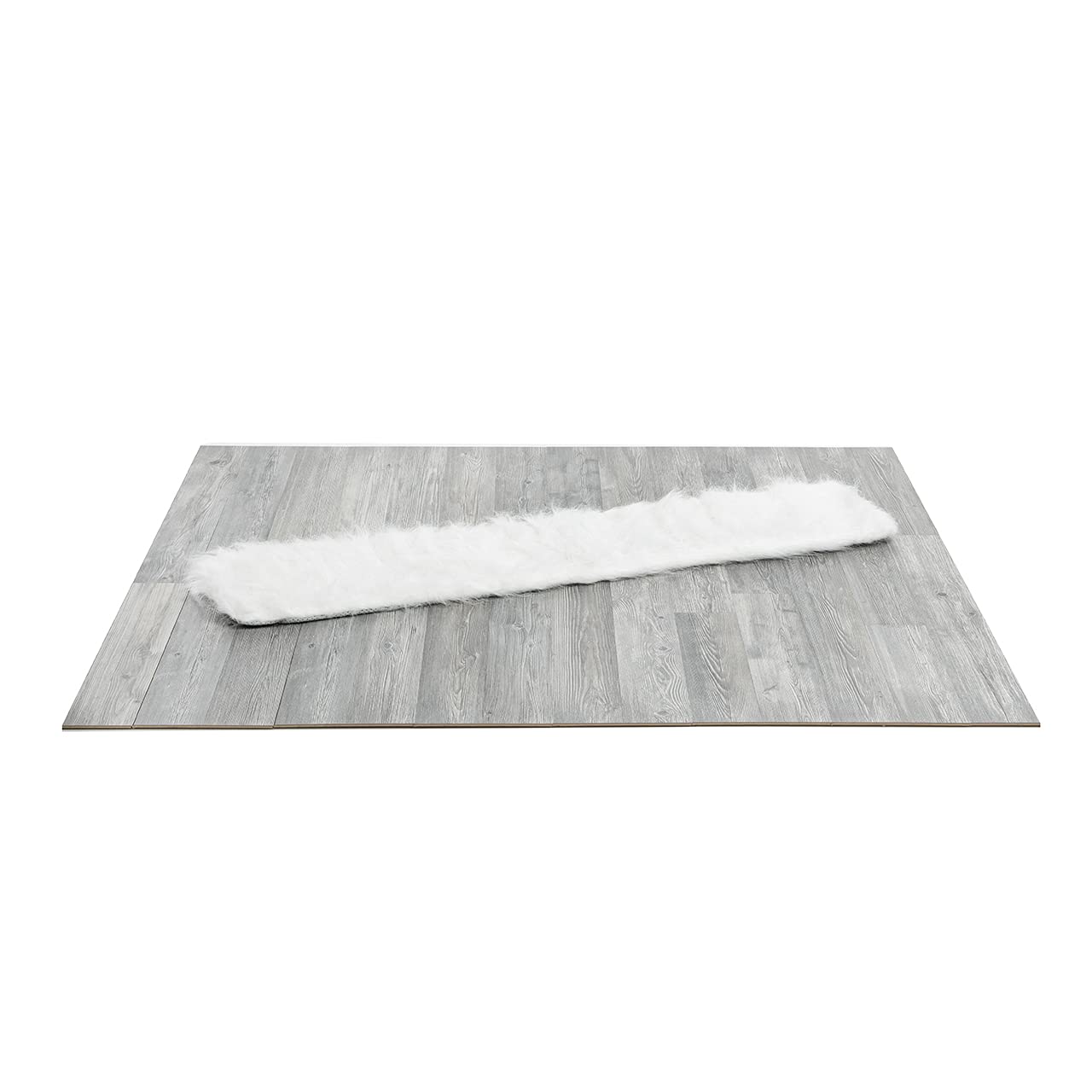 CanadianCat Company | Plüschmatte - Fensterliege | weiß | ca. 115 cm x 25 cm - Katzen Kuschelmatte für Fensterbank