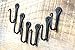 Wrought Iron Hooks-Nail Hooks -Set of 6- Black Hand Forged Wrought Iron Hooks