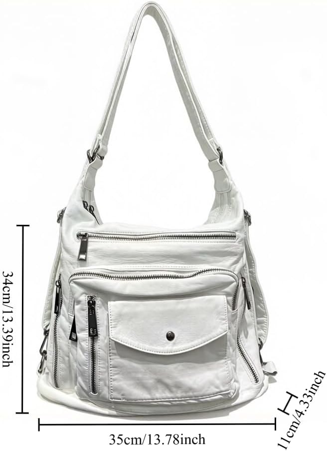 DniastrLins Ladies' shoulder bag retro punk Y2K multi pocket crossbody bag