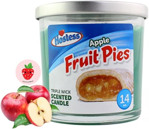 Vela perfumada en tarro grande de triple mecha de 14 onzas con tapa, divertidos aromas de aperitivos, festividades y dulces, incluye calcomanía de