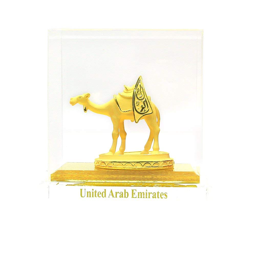 Dubai Souvenir Camel Statue Covered With Acrylic Box
