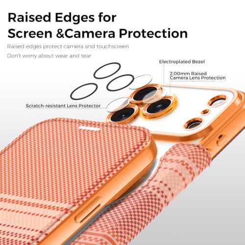 Coque en cuir pour iPhone 17 Pro magnétique transparente noire à rabat - 5