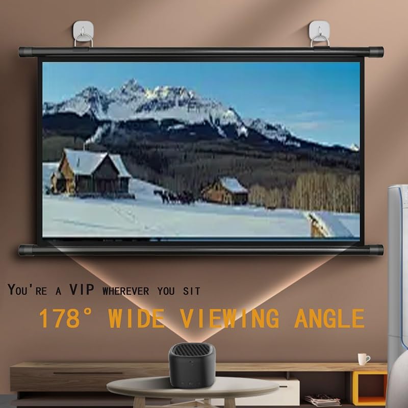 Pantalla de proyección manual 72 pulgadas 4:3 HD 4K miniatura 3