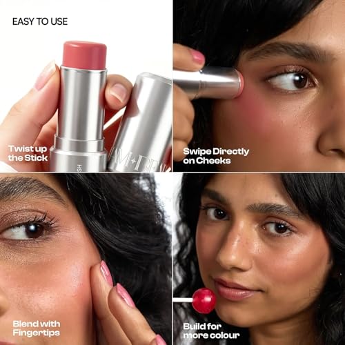 Image of Dream Beauty Nebula Cream Blush - Lagoon Pink | Peach Pink 3-in-1 Tint for Cheeks, Lips & Eyes | Dewy Finish | Hand Blendable | Lightweight & Buildable | 7.5g