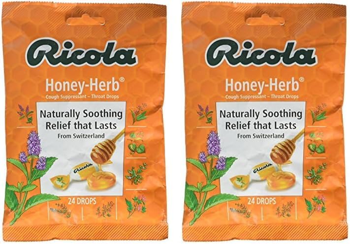 Ricola Hierba de miel natural 24 gotas (paquete de 2)
