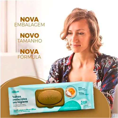 FEELCLEAN TOALHAS UMEDECIDAS PARA HIGIENE 40UN (COM 24 PCS)