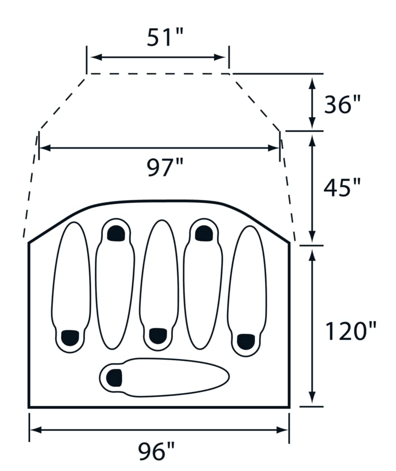 The North Face Wawona 6 Tenda Verde Agave/Cinza Asfalto : Amazon