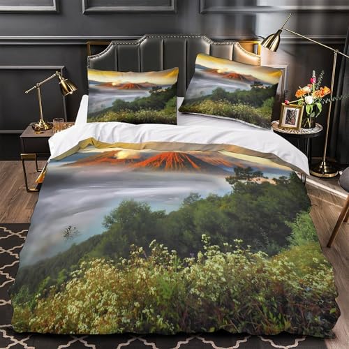 Parure de lit microfibre résistante housse couette fermeture éclair 3D