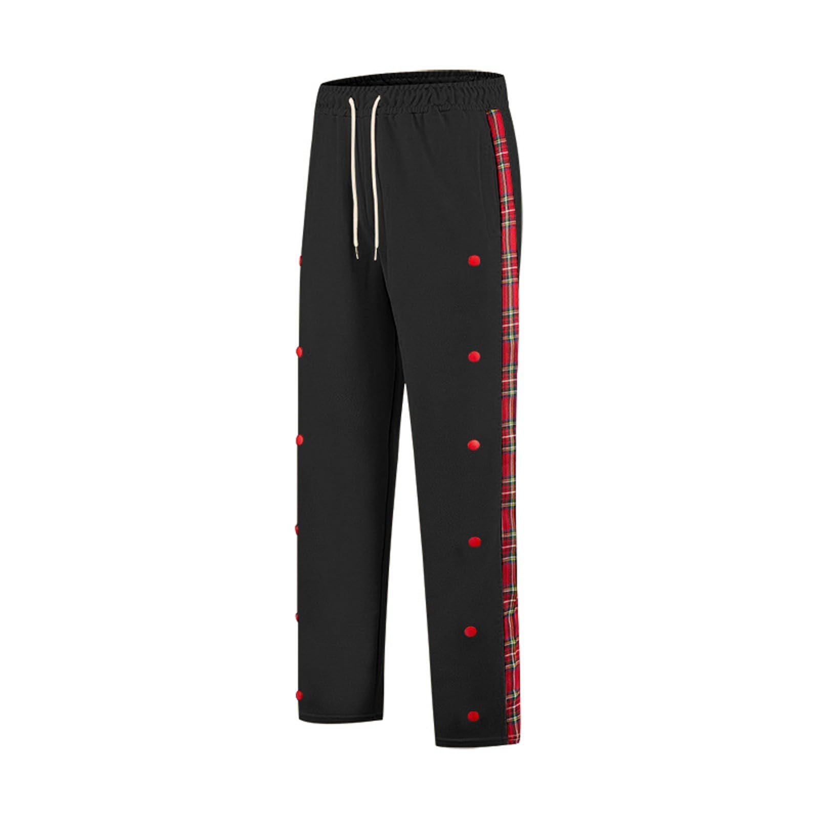 Plaid Paracadute Gamba Larga Casual Uscire Pantaloni Attivi Cargo Sudori Uomini Y2K Coulisse Button Down Baggy Comfort Allenamento Pantaloni Pantaloni da Lavoro Pantaloni da Corsa Uomo Pantaloni per