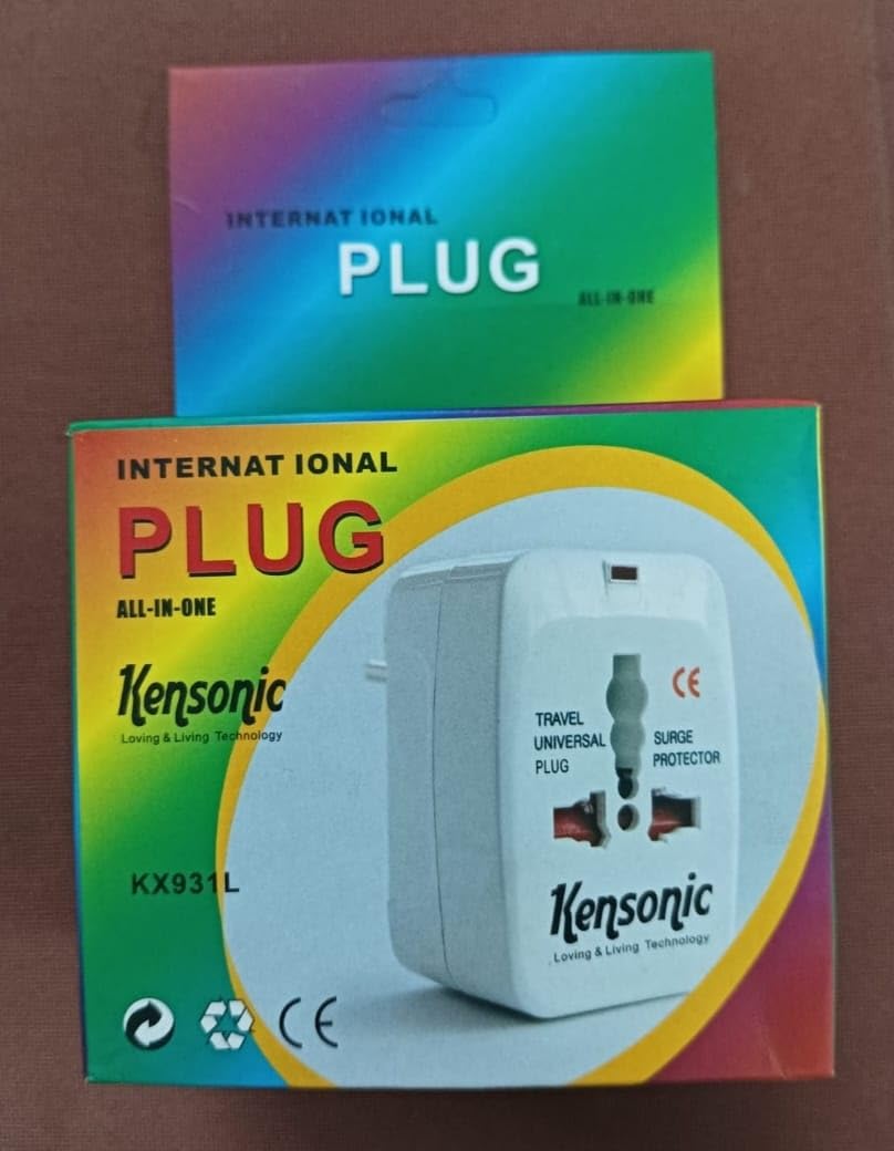 Universal International World Wide Travel Adapter Plug (Europe/UK/US/China/India) All in One Universal Travel Adapter Plug Surge Protector-image-20
