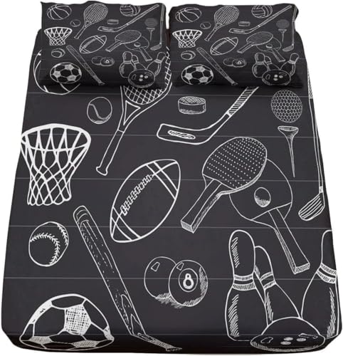 TACOKI Sabanas Bajeras 160x200 Tenis de Mesa Sábanas Bajeras Disco Ajustable Suave y Cómoda Sabana Bolsillo Profundo 30 cm, para Grueso Colchón, Sabanas Cama 160 c8384