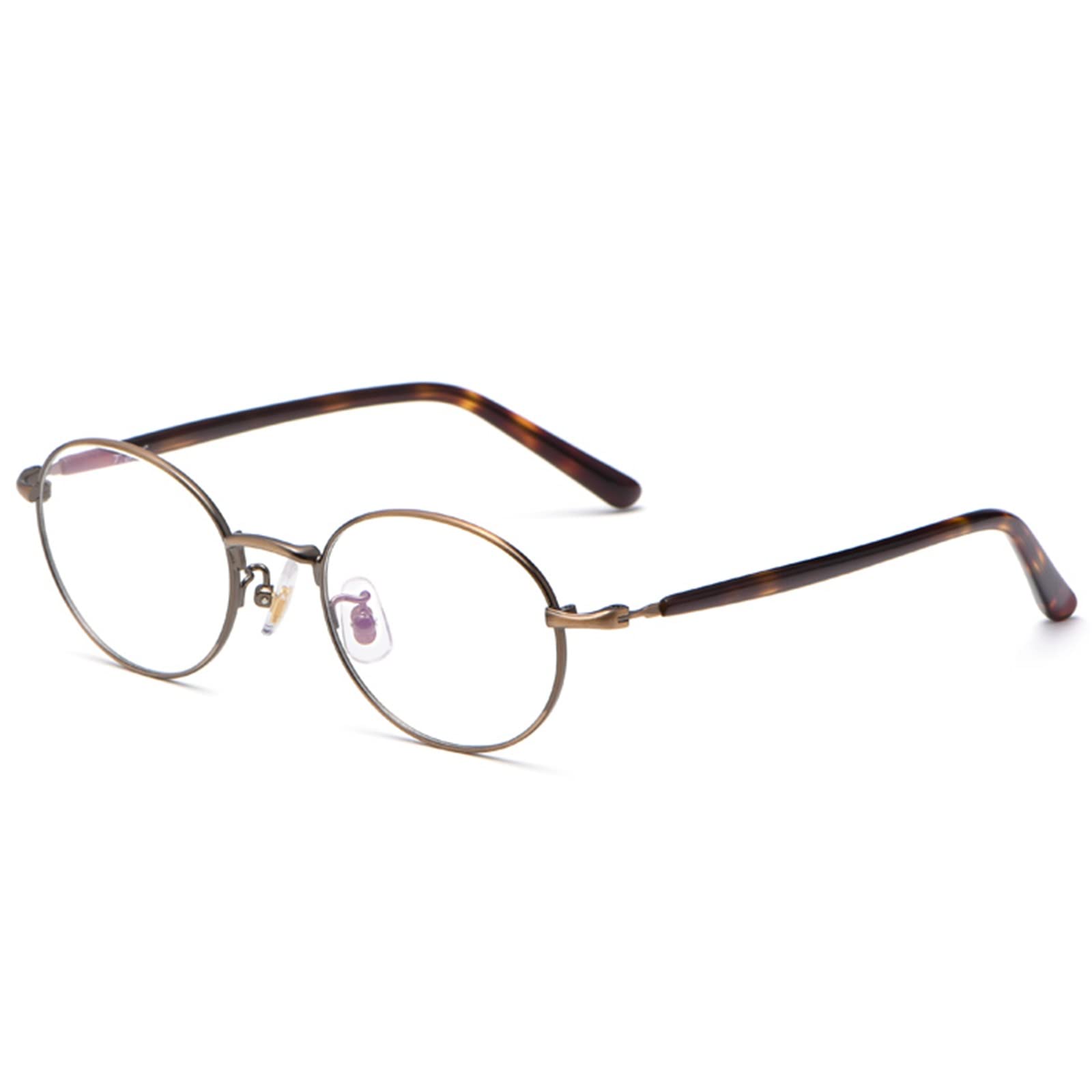 TBHOME Metallrunde Lesebrille, Anti -Eatestrain -Blau -Licht -Blockiercomputerleser, Bequeme Passform/Bronze/2.25 *